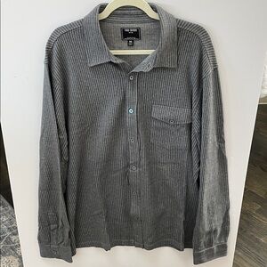 Todd Snyder Charcoal Striped Button Down Shirt